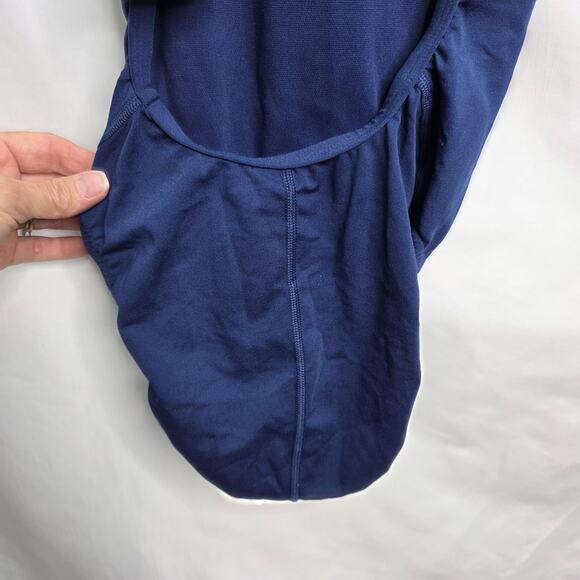 Speedo Women's Blue One Piece Endurance Flyback Solid Swimsuit Adult Size 6/32 - Picture 8 of 9